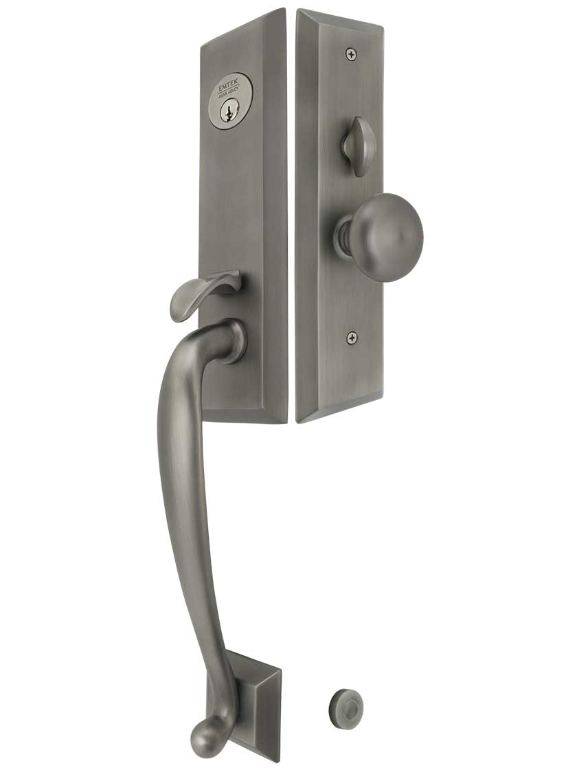 Harrison Rectangular Thumb-Latch Mortise Entry Set with Choice of Interior Knob